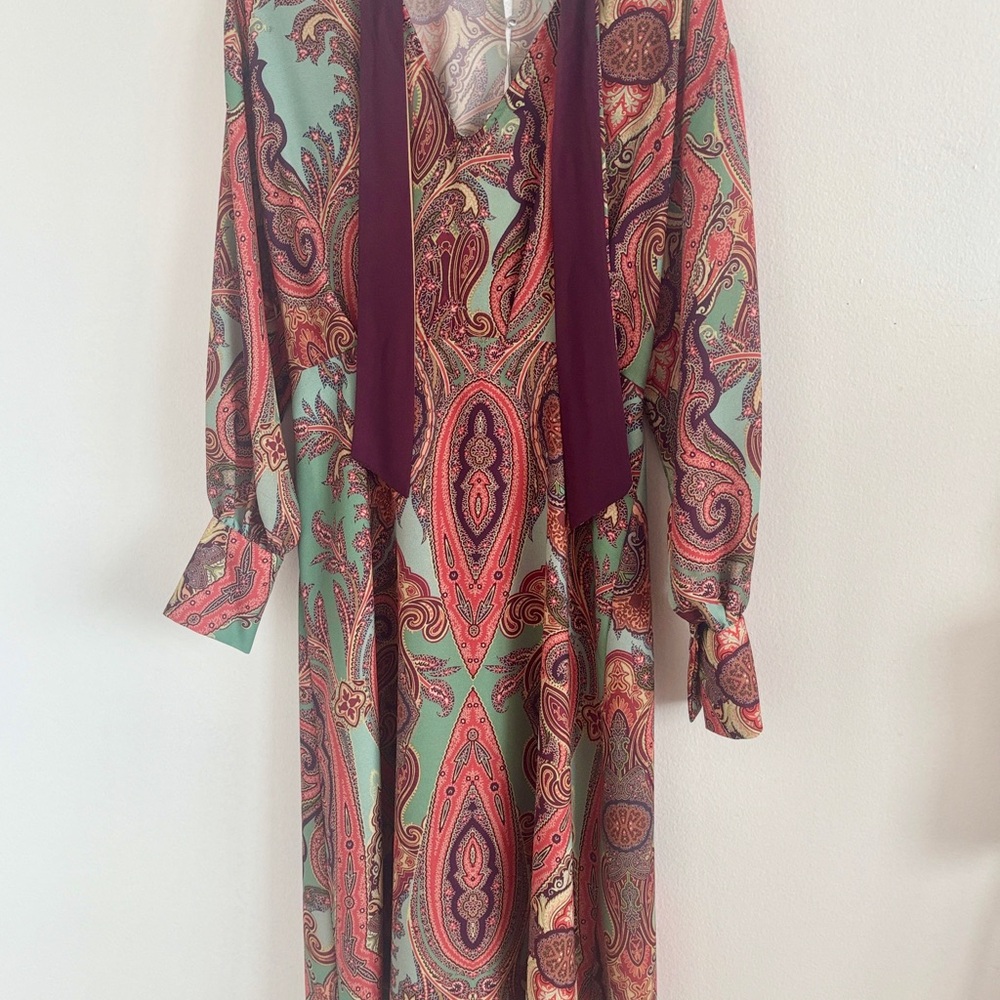 Paisley Long Sleeve Dress